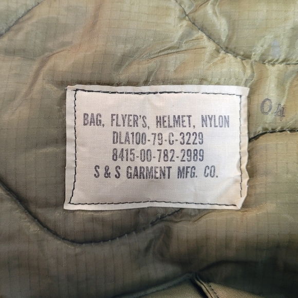 US Military Flyers Helmet Bag 8415-00-782-2989 Unicor Green Nylon Army Air Force - Picture 4 of 7